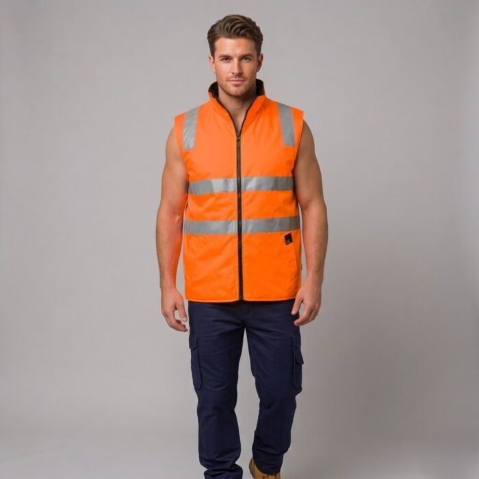 HI VIS REVERSIBLE FLEECE REFLECTIVE VEST