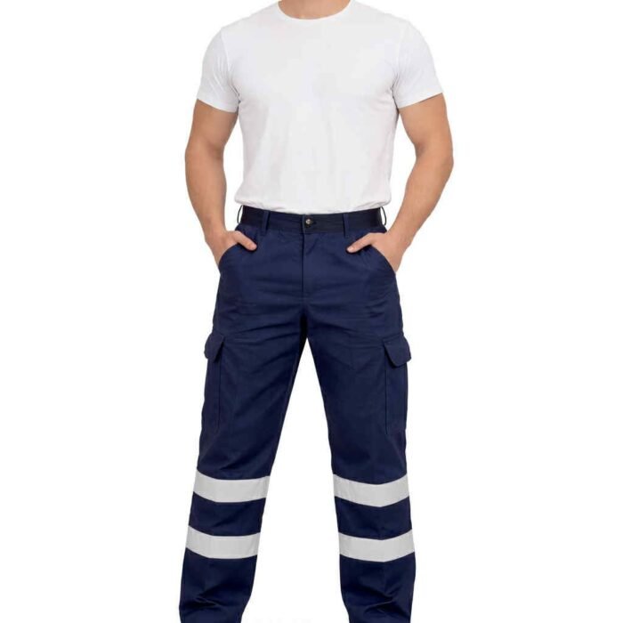 Men’s Cargo Work Pants with Reflective Tape