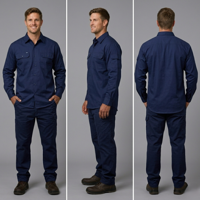 C/DRILL WORK L/S SHIRT