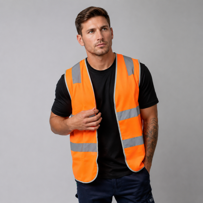 Standard Hi-Vis Safety Vest with Reflective Tape