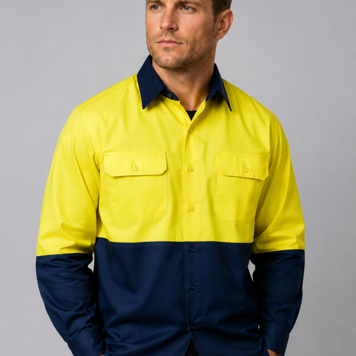 Durable Cotton Drill Long Sleeve Work Shirt