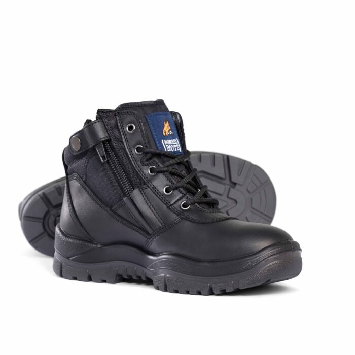 Comfort Zipsider Safety Work Boots – Steel Toe Slip-Resistant Footwear | Model 261