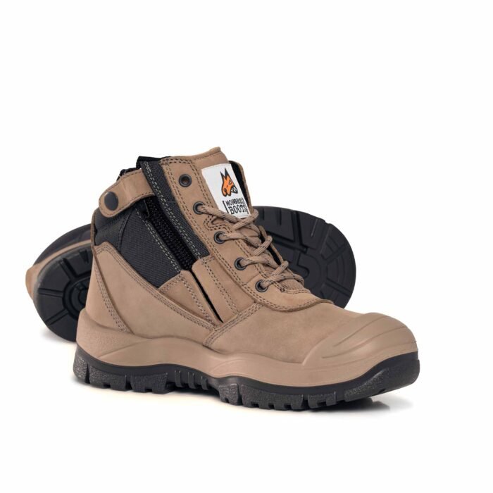 Heavy Duty Zipsider Work Boots – Scuff Cap Steel Toe Safety Footwear | Model 461