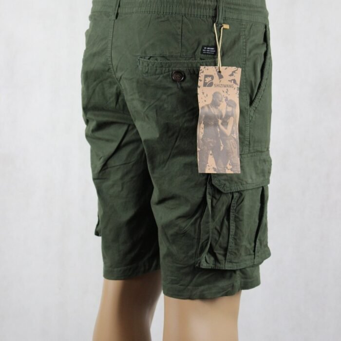 Men's Multi-Pocket Cotton Twill Work Cargo Shorts