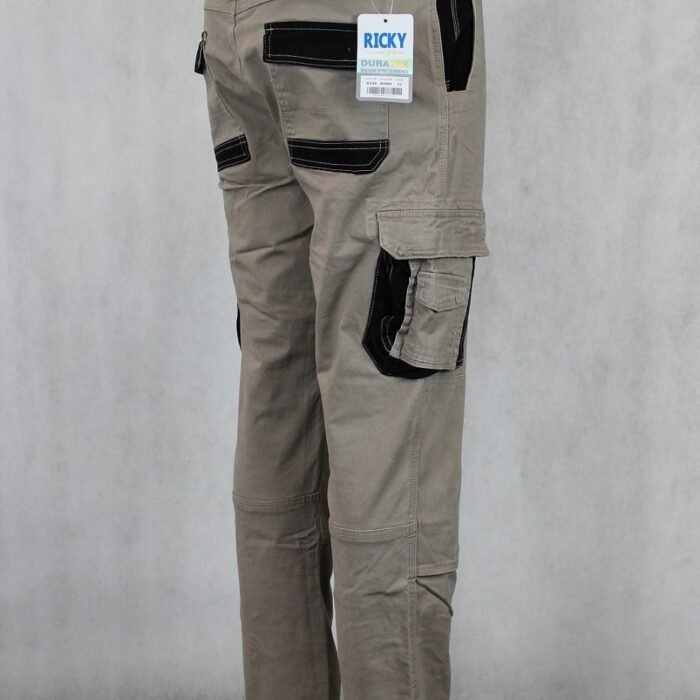 Men's Elastic Waist Heavy-Duty Work Cargo Pants